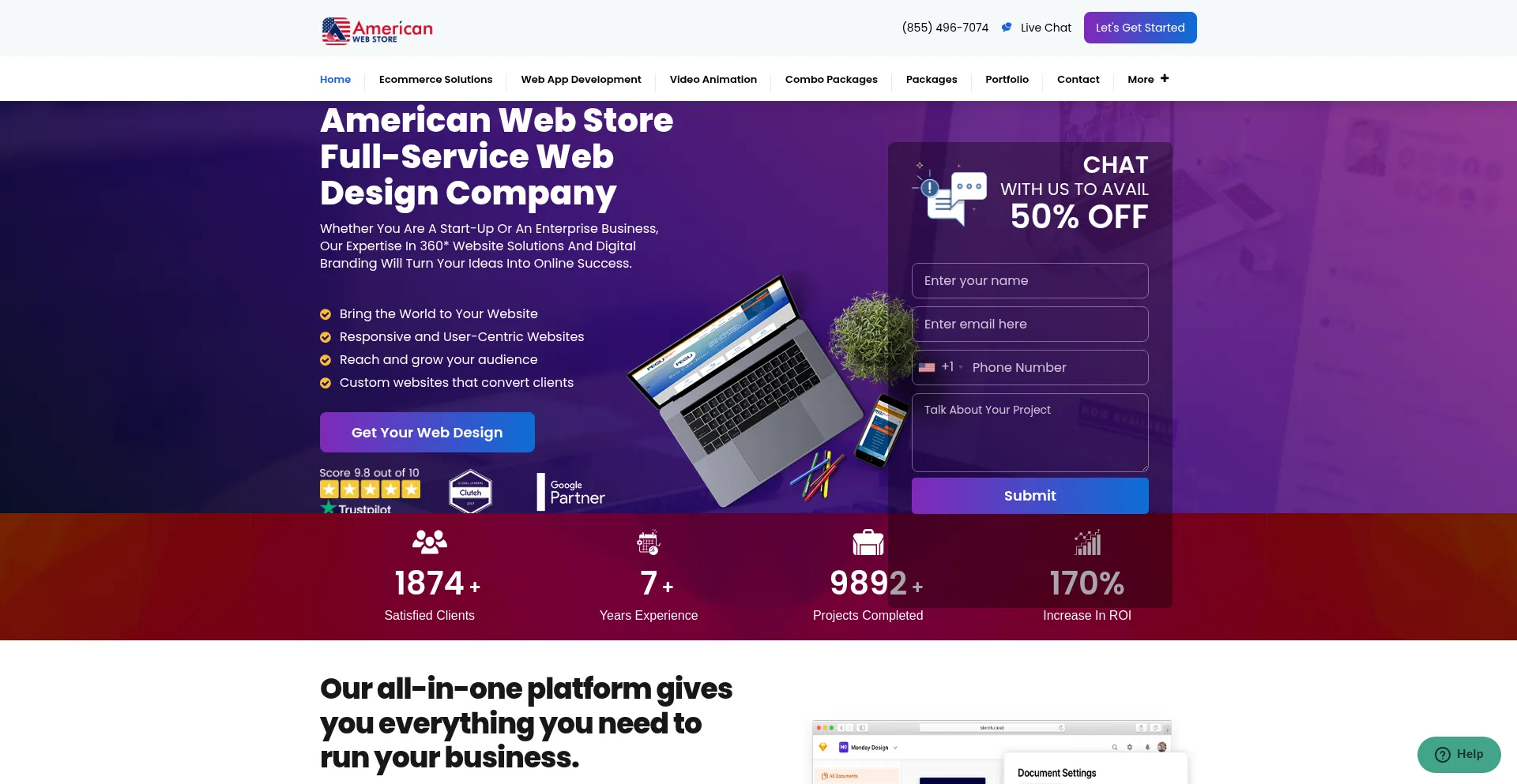 Website screenshot of Americanwebstore.com