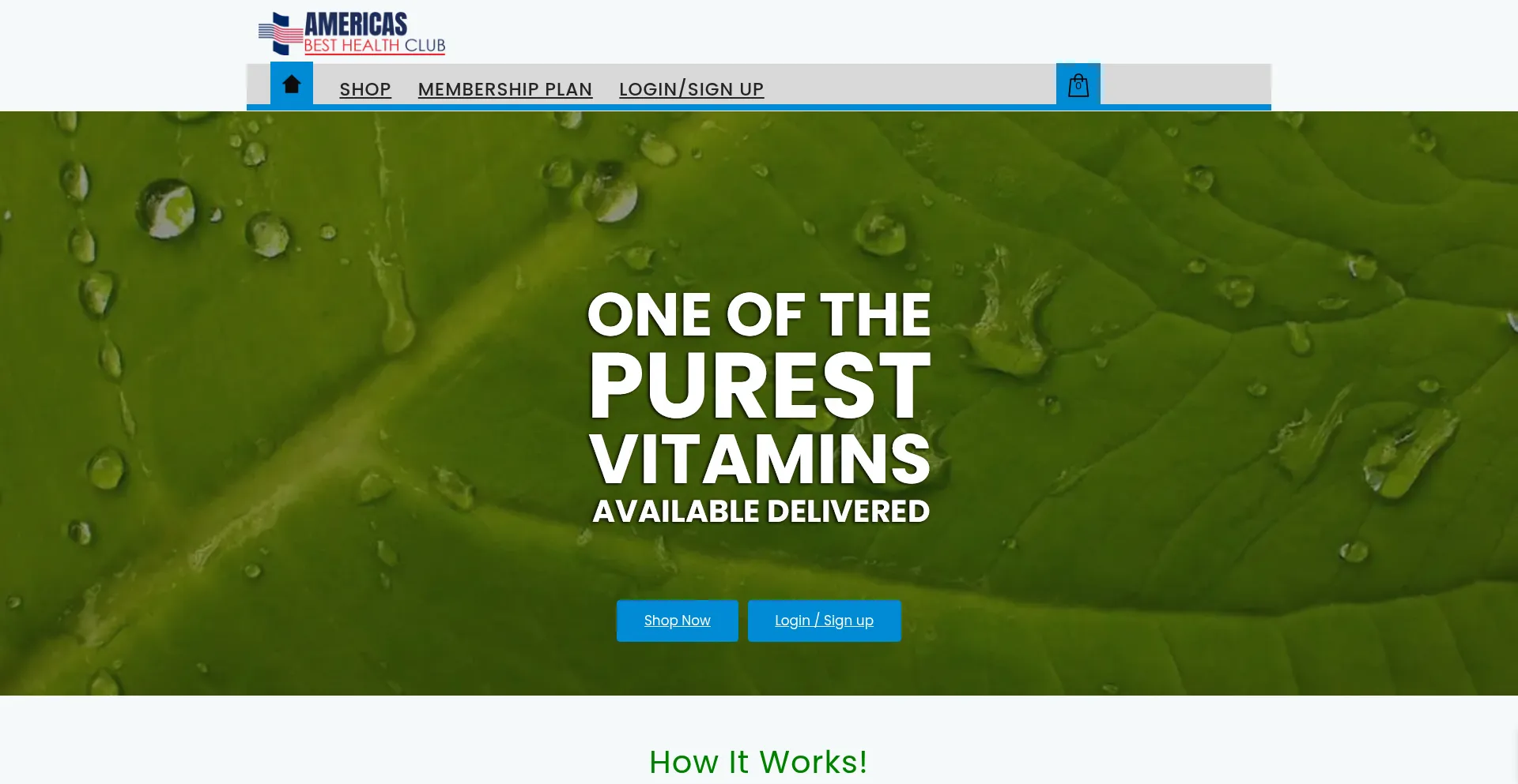 Website screenshot of Americasbesthealthclub.com