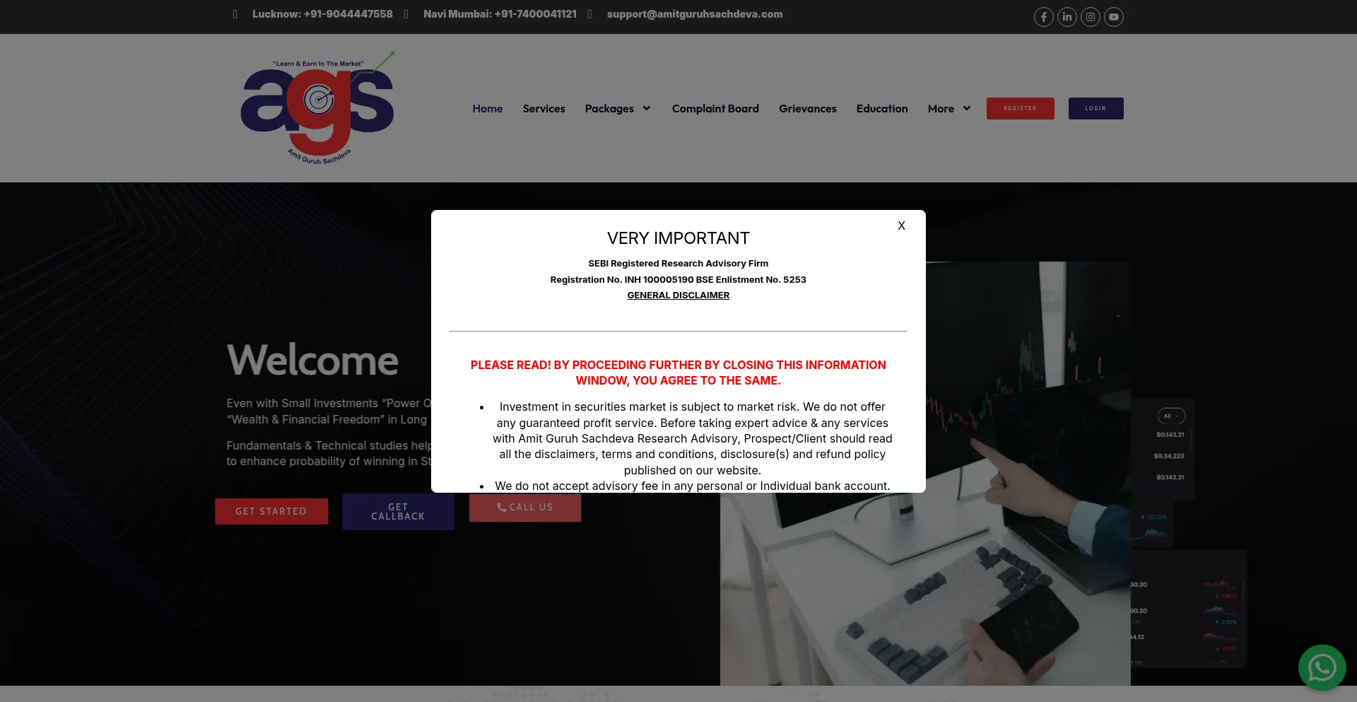 Website screenshot of Amitguruhsachdeva.com