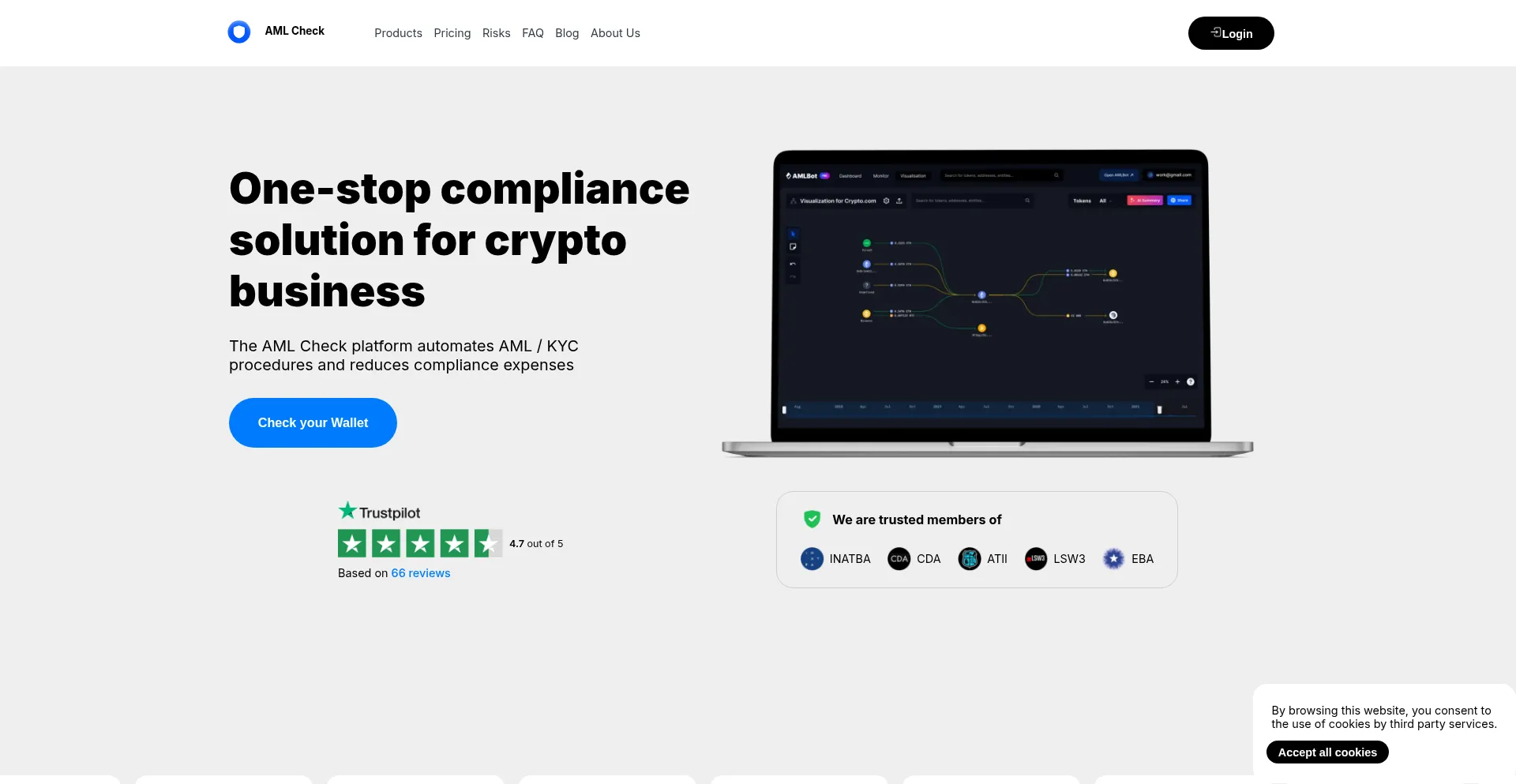Website screenshot of Amlsafer.com
