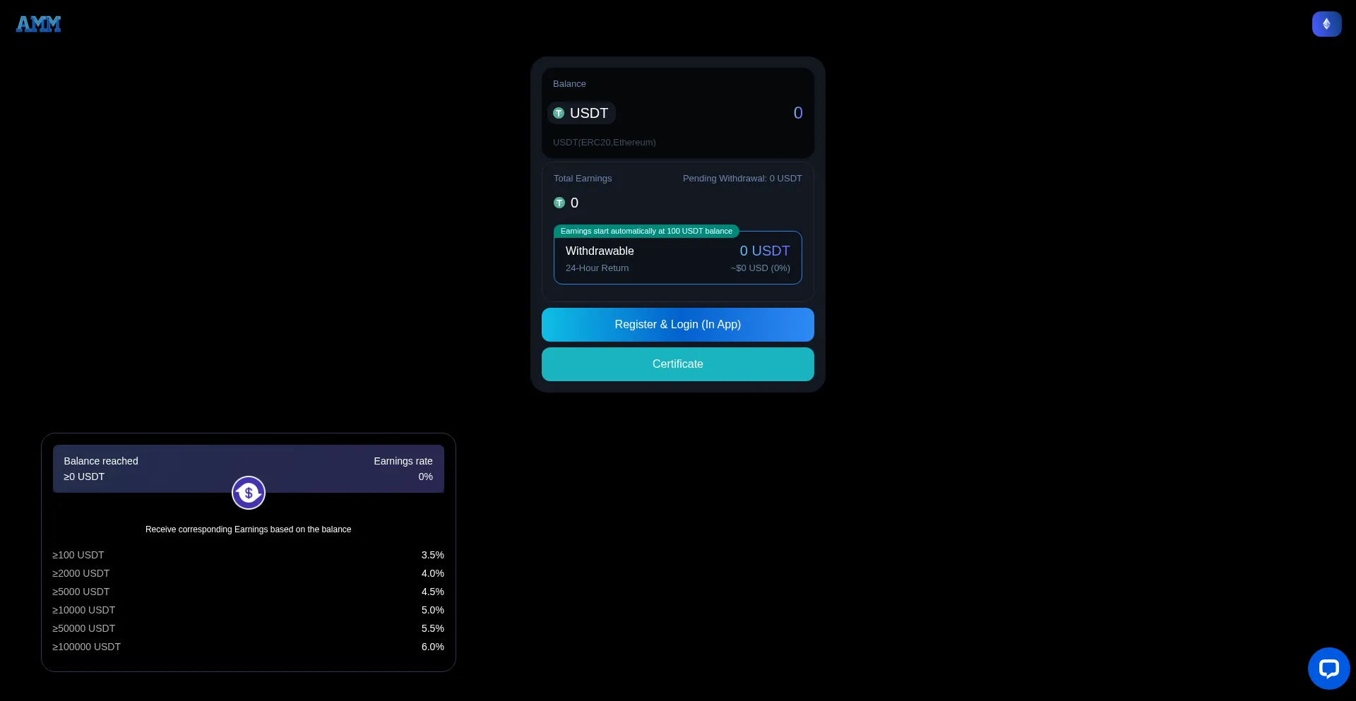Website screenshot of Amm1.cc