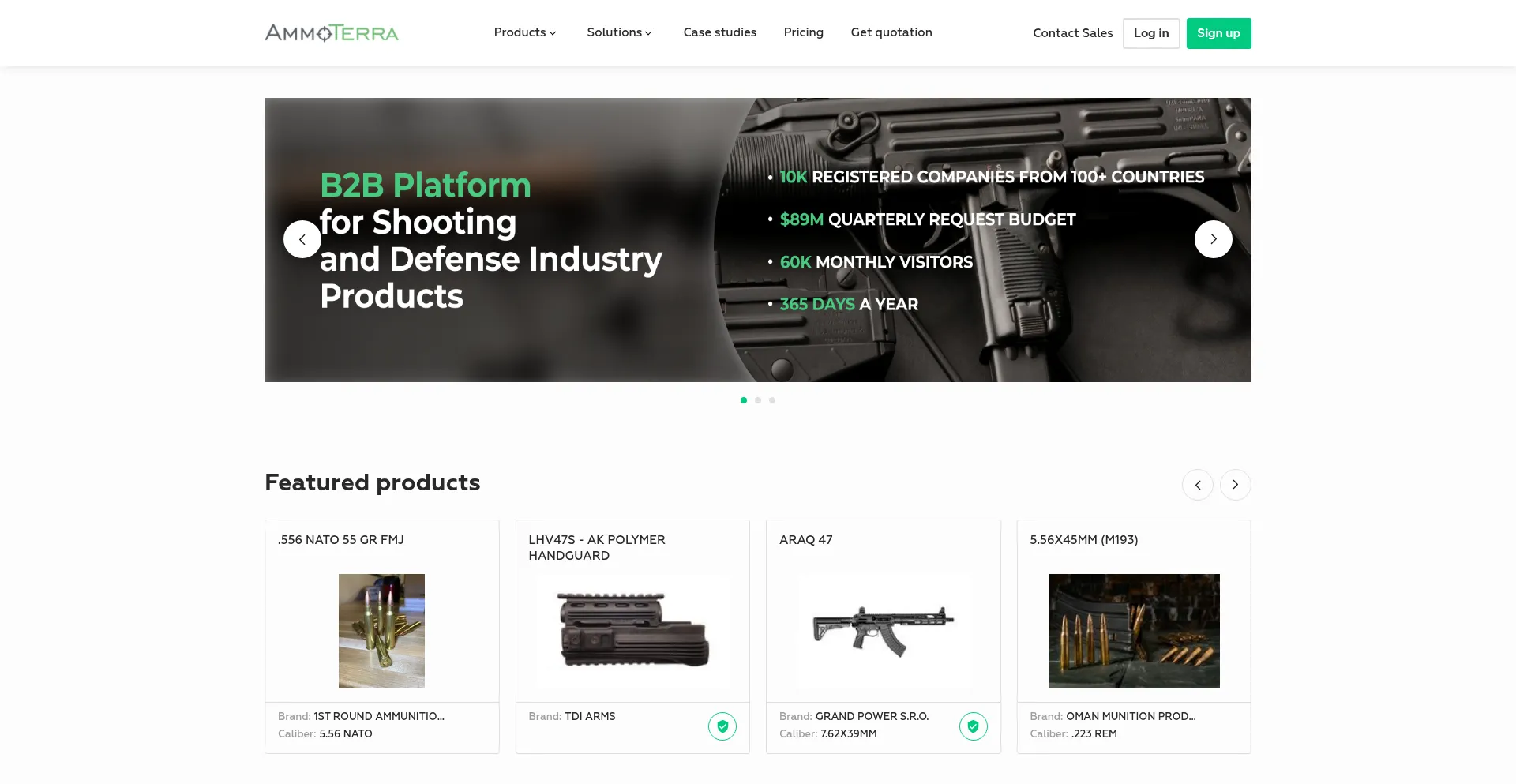 Ammoterra.com Screenshot