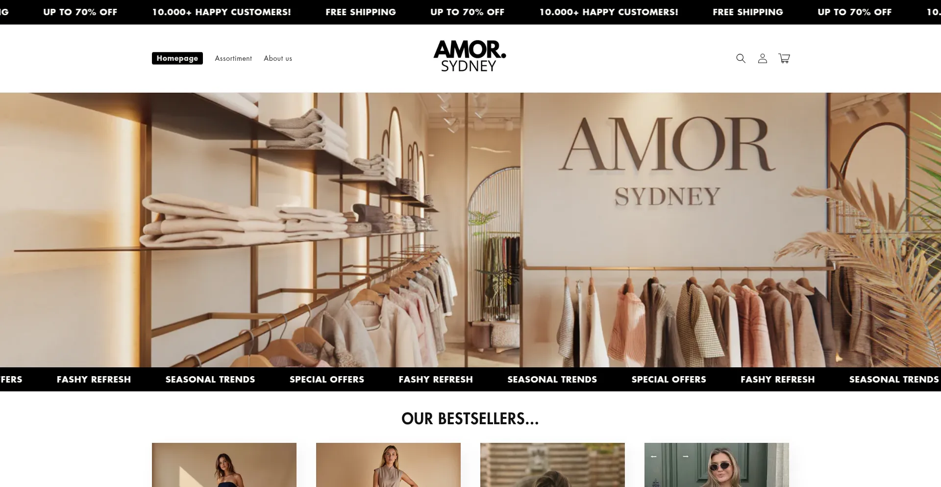 Website screenshot of Amor-sydney.com