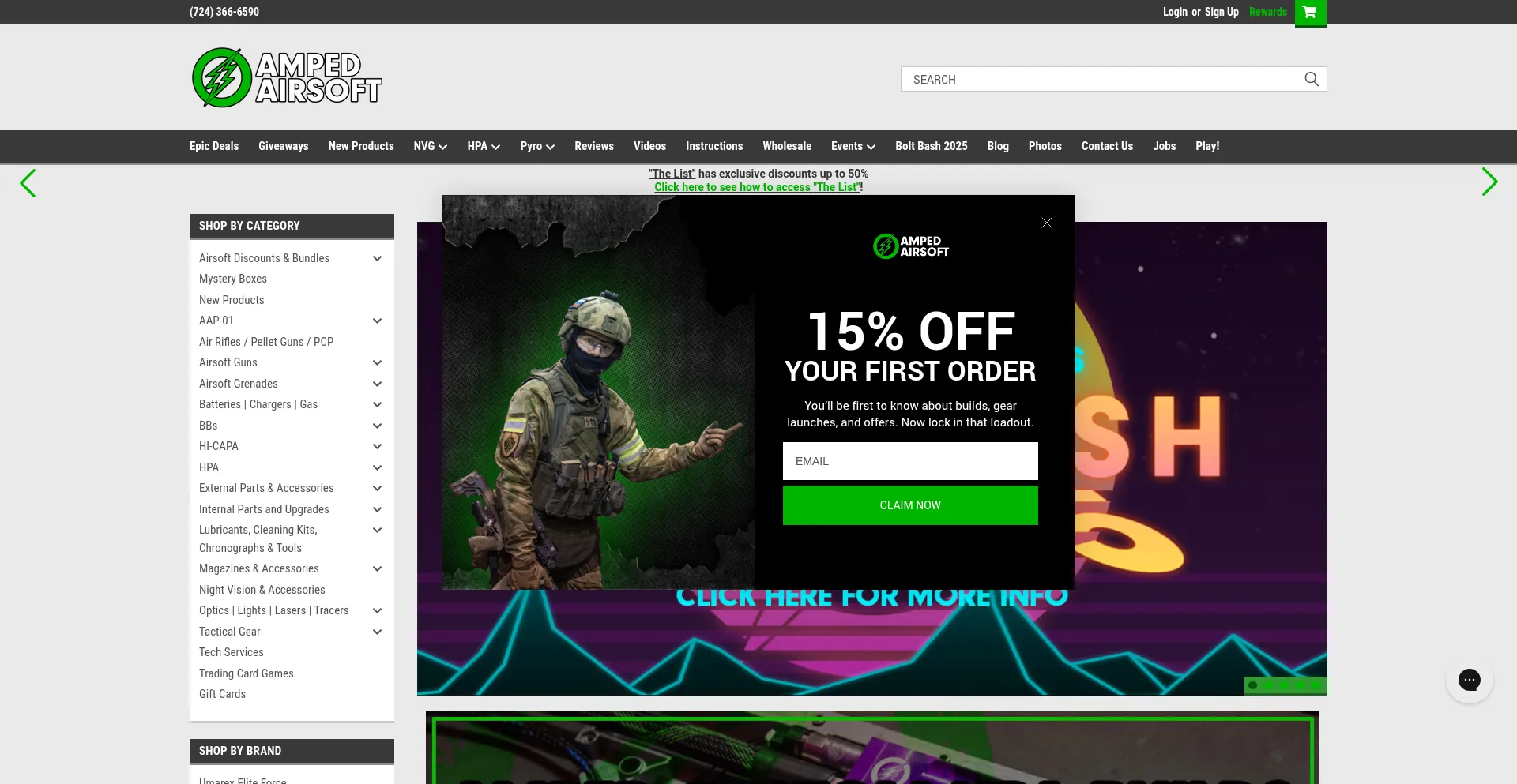 Ampedairsoft.com Screenshot