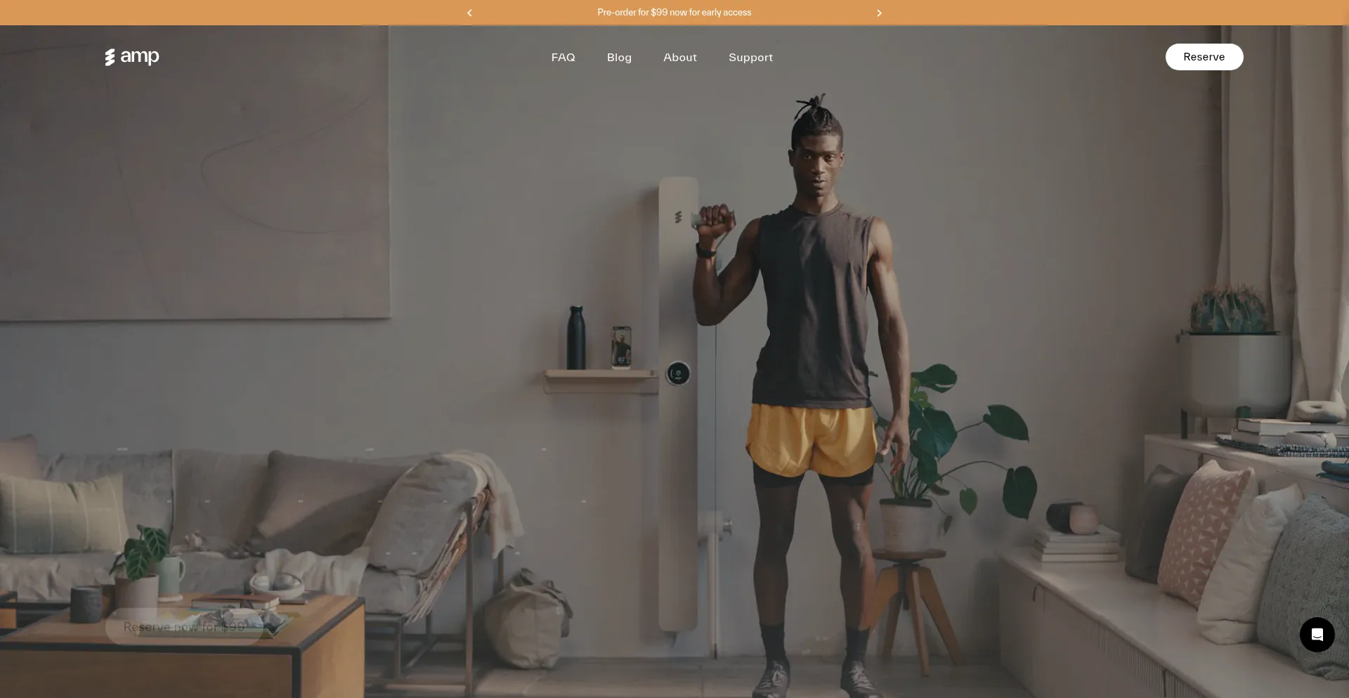 Website screenshot of Ampfit.com