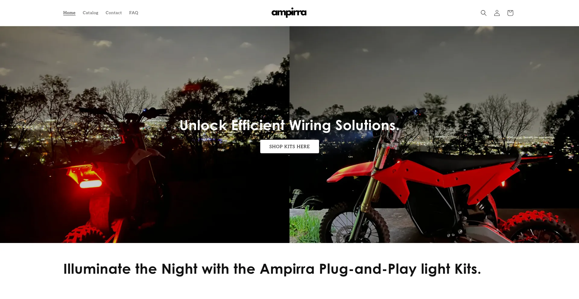 Website screenshot of Ampirra.com