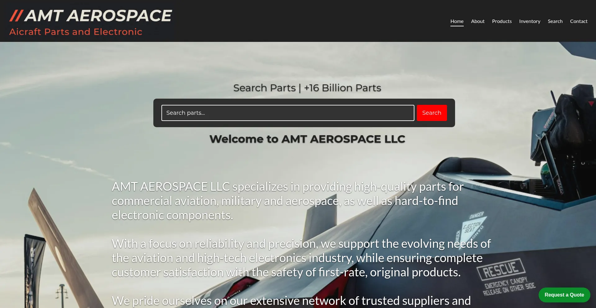 Amtaerospace.com Screenshot