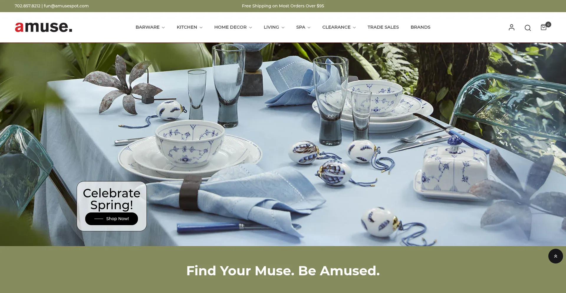 Website screenshot of Amusespot.com