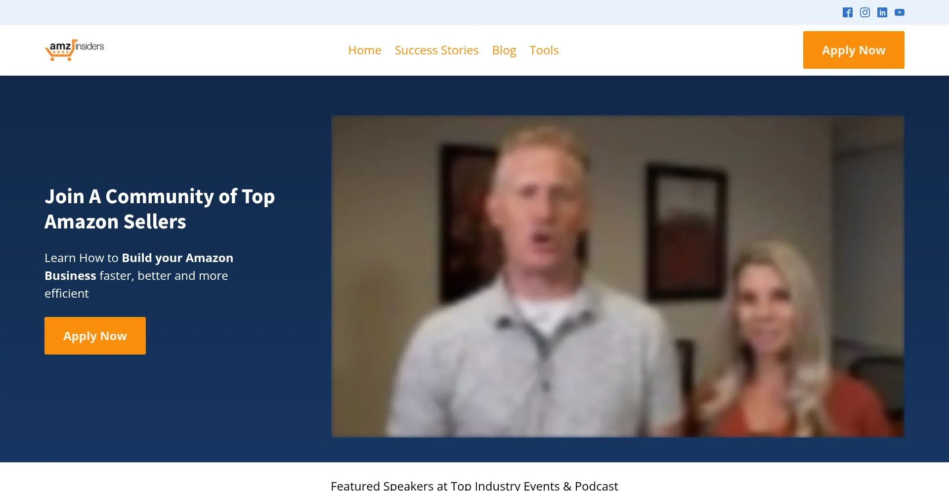 Website screenshot of Amzinsiders.com