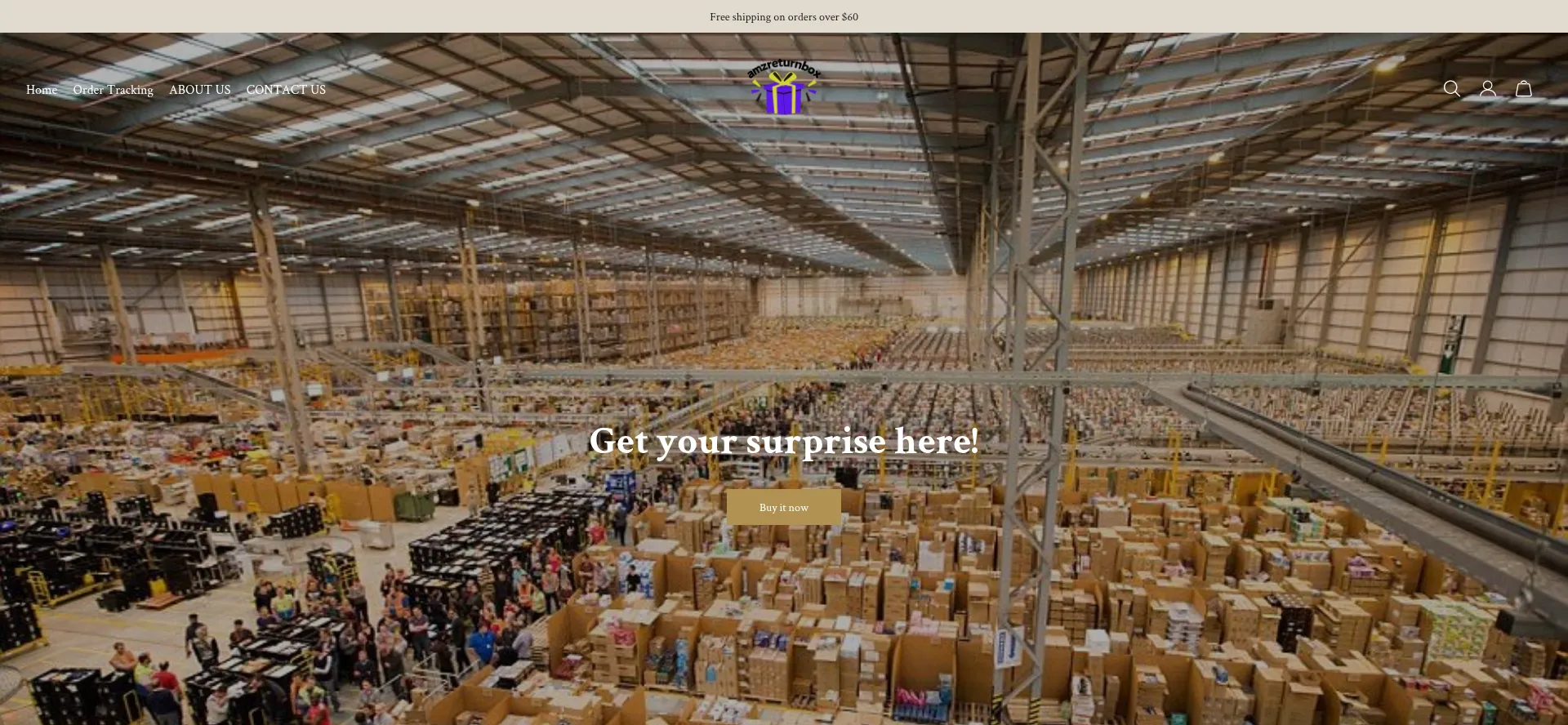 Website screenshot of Amzreturnbox.com