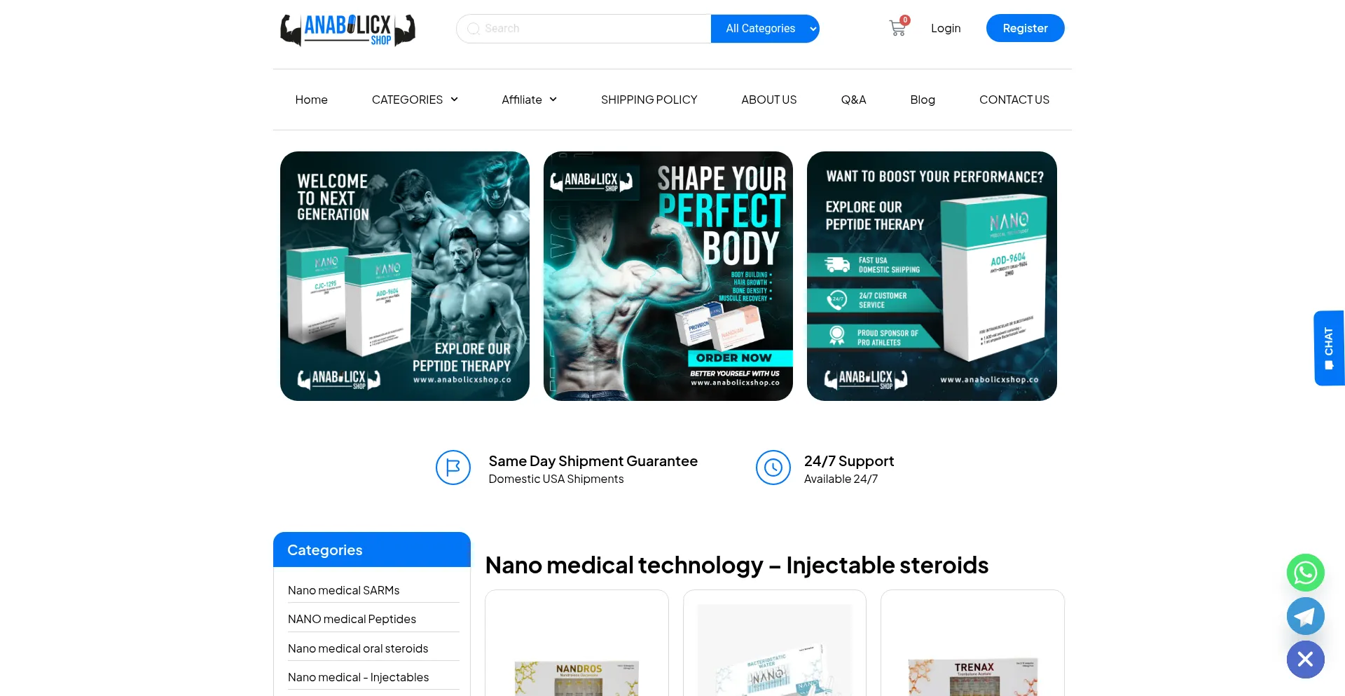 Anabolicxshop.co Screenshot