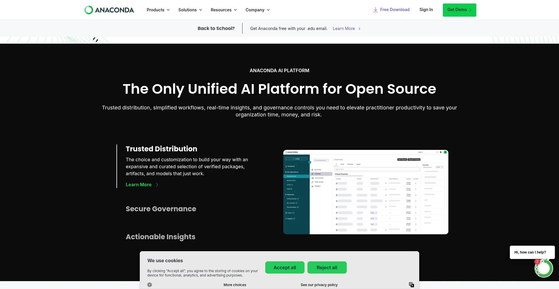 Anaconda.com Screenshot