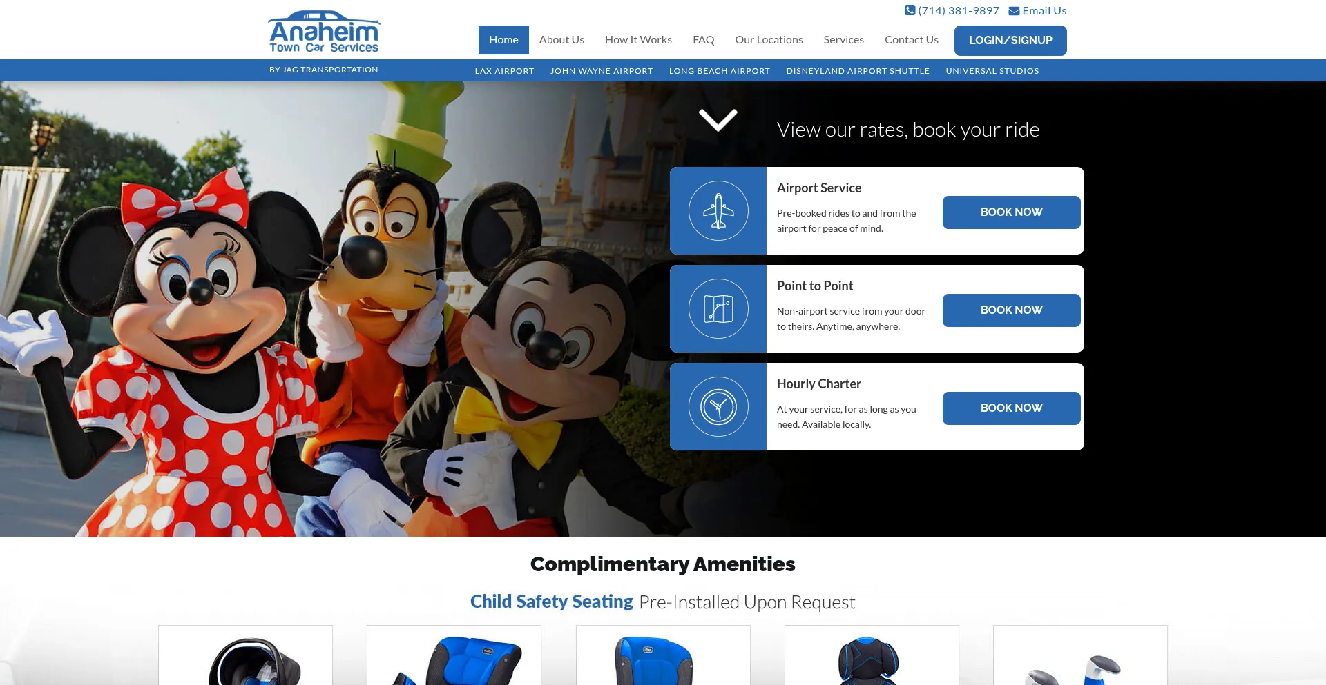 Website screenshot of Anaheimtowncarservices.com
