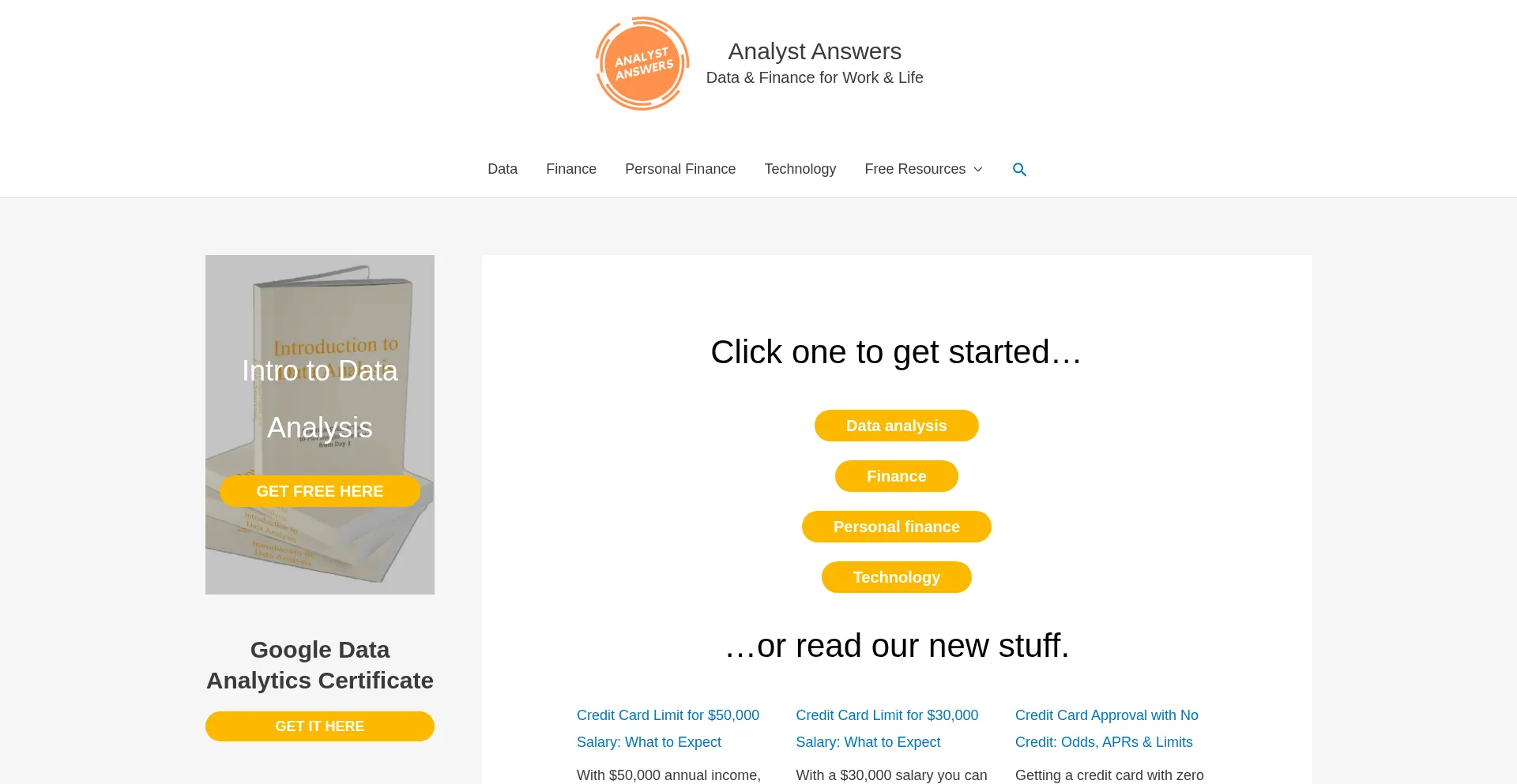 Analystanswers.com Screenshot