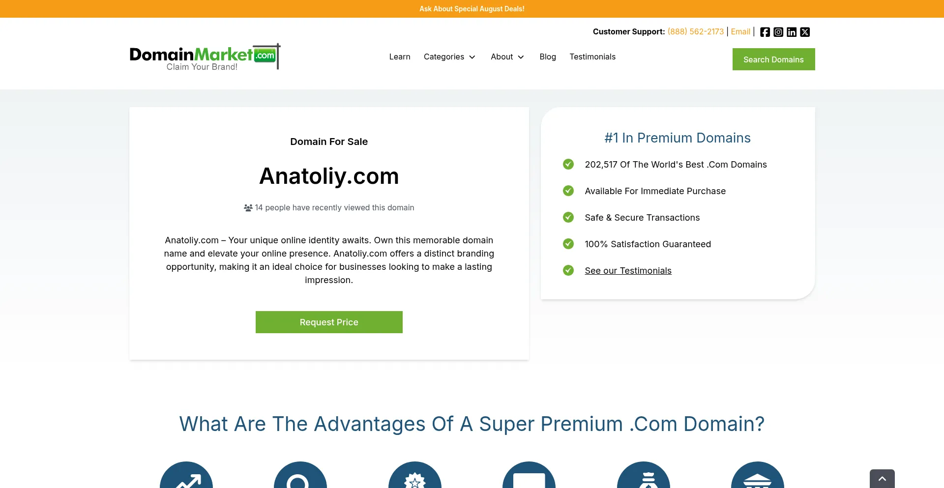 Website screenshot of Anatoliy.com