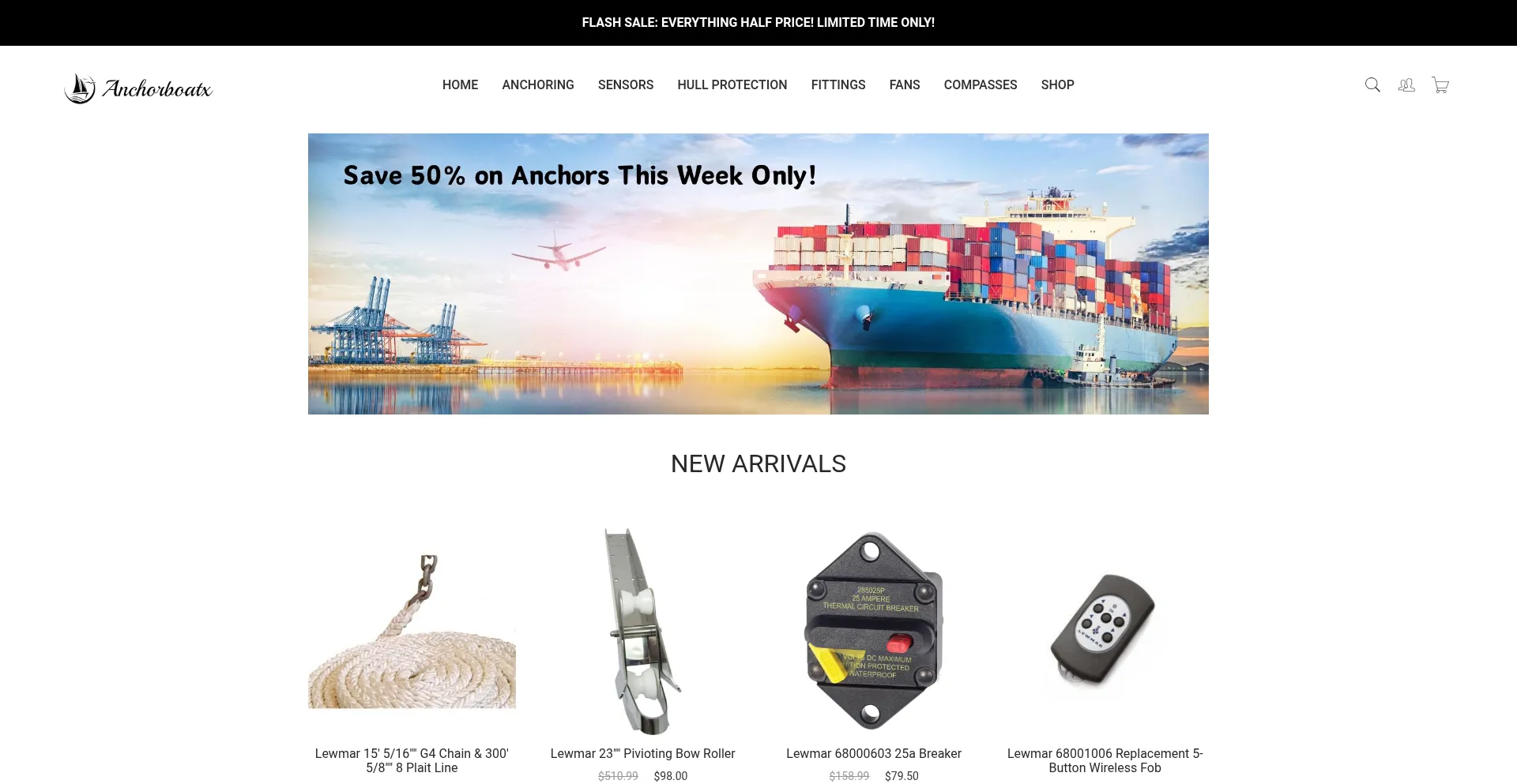 Anchorboatx.com Screenshot