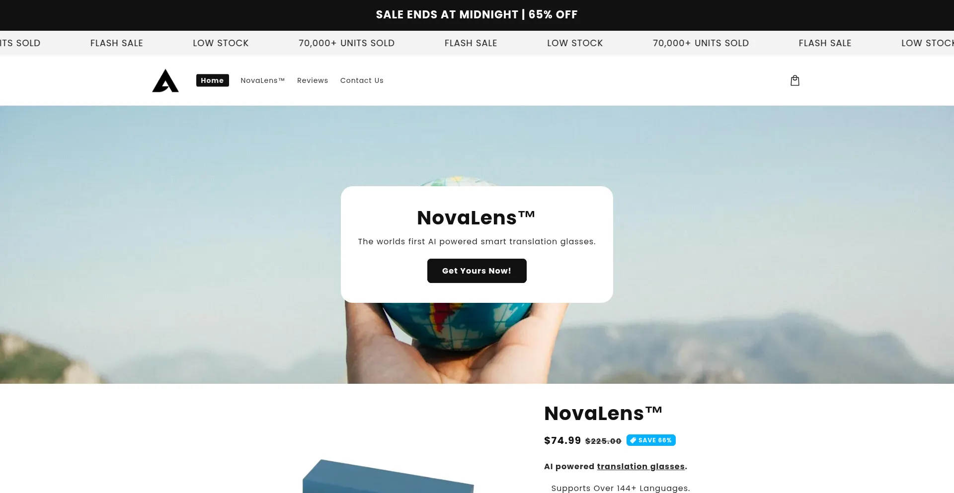 Website screenshot of Andarex.com