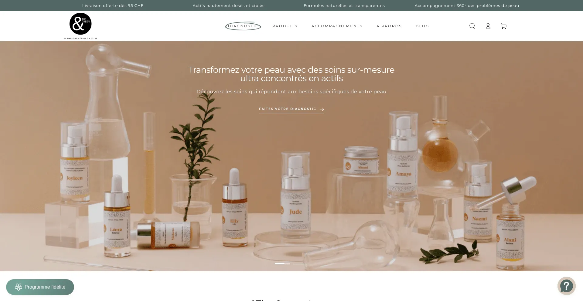 Website screenshot of Andthegreen.com
