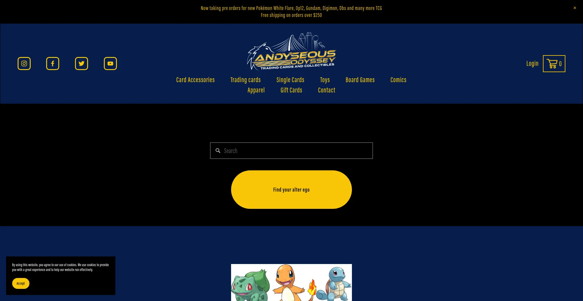 Website screenshot of Andyseous-odyssey.com
