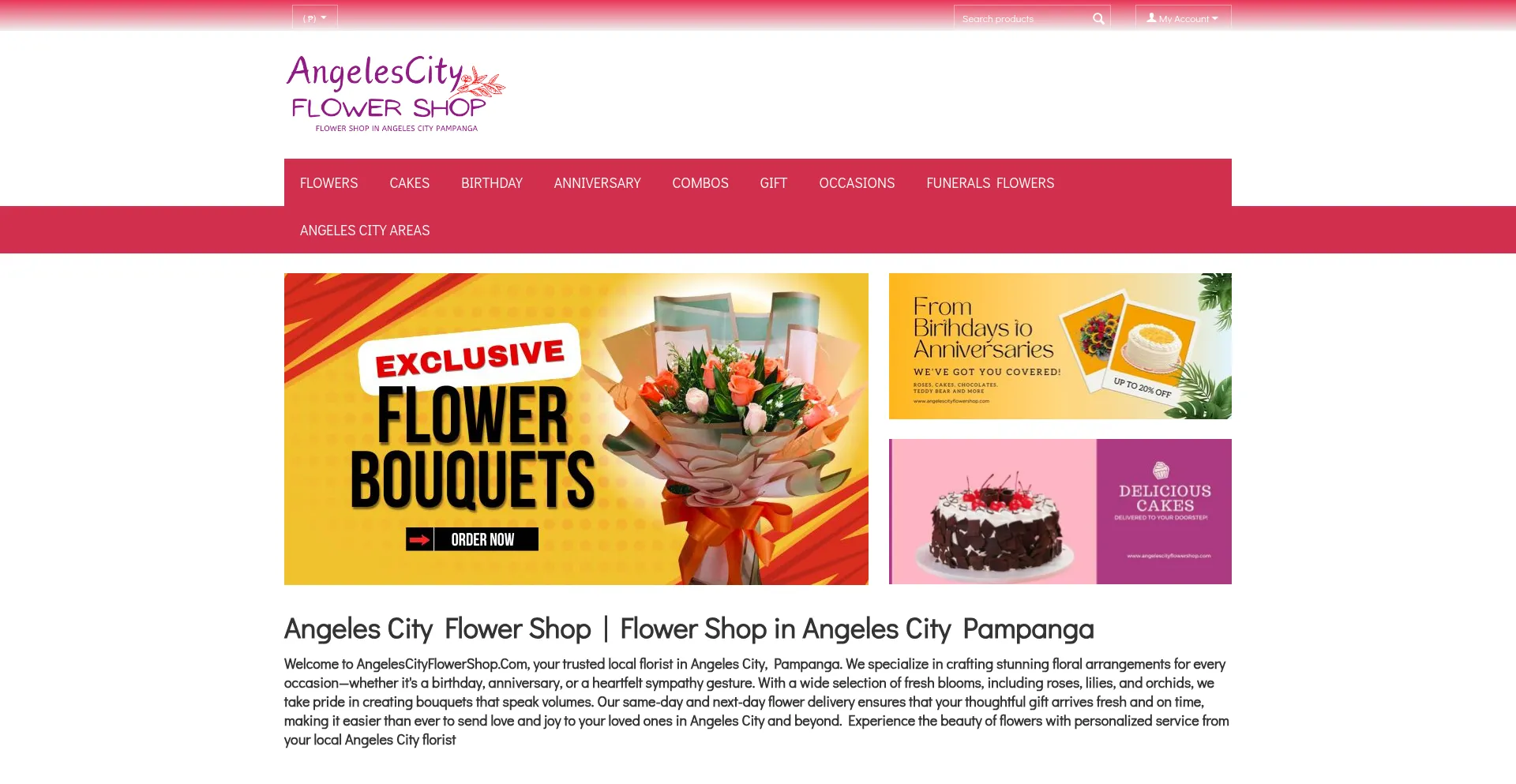 Angelescityflowershop.com Screenshot