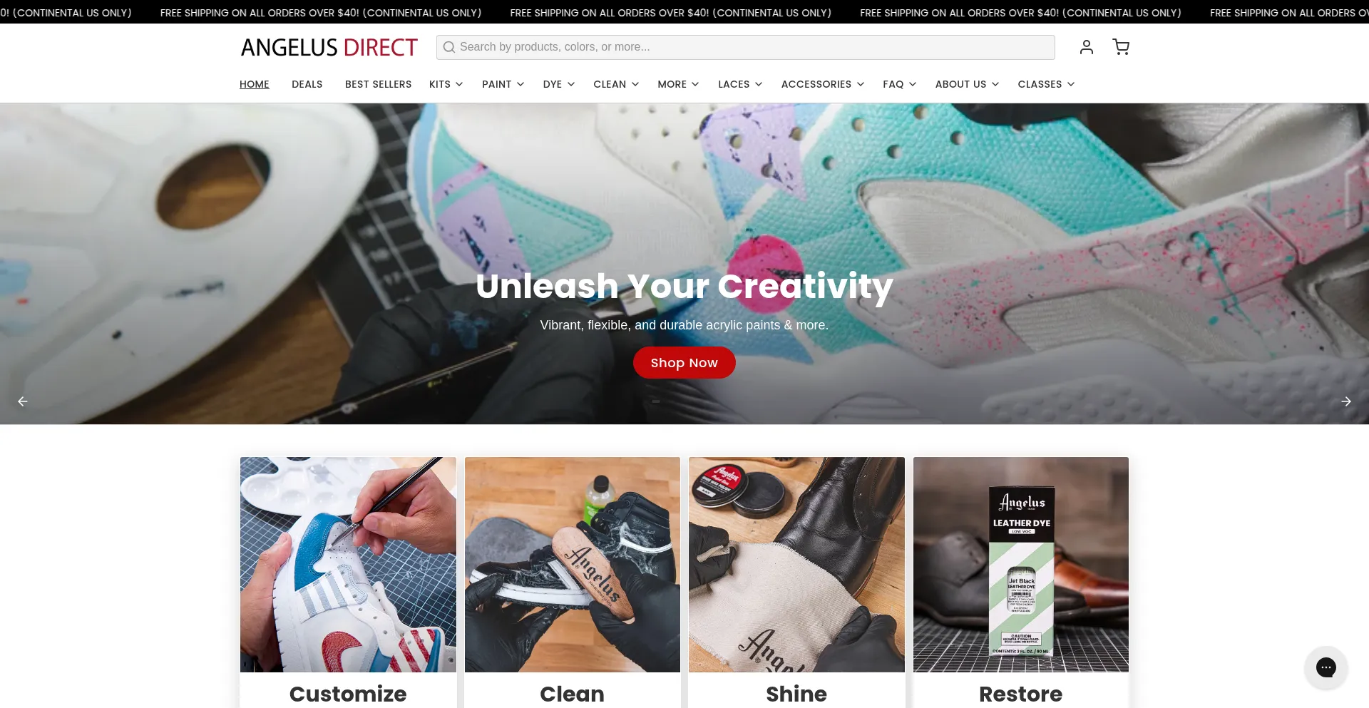 Website screenshot of Angelusdirect.com