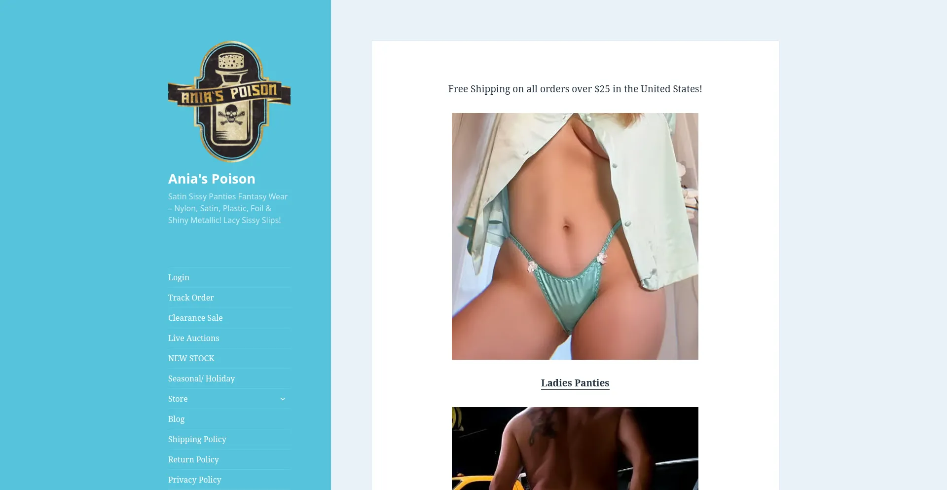 Website screenshot of Aniaspoison.com