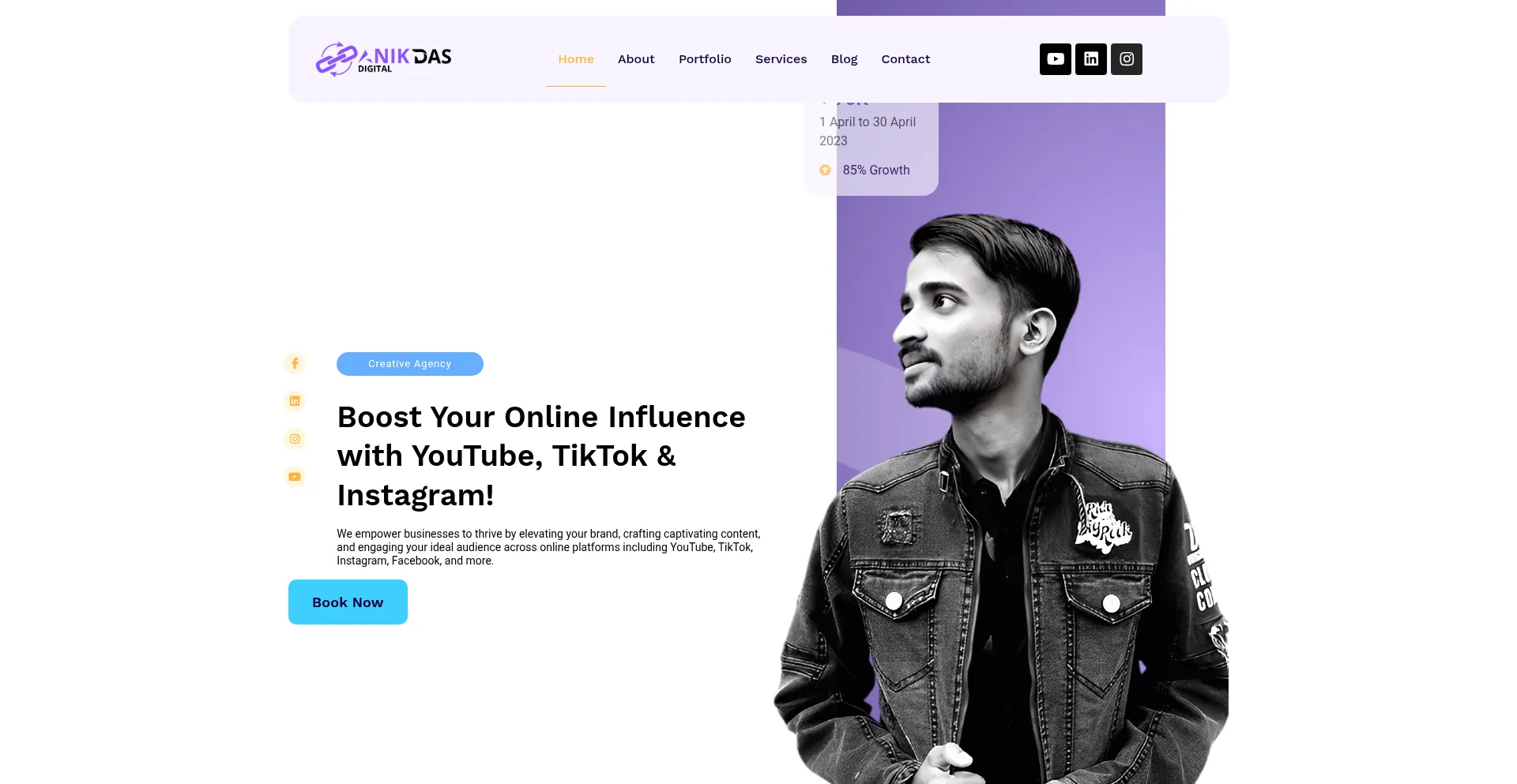 Website screenshot of Anikdasdigital.com