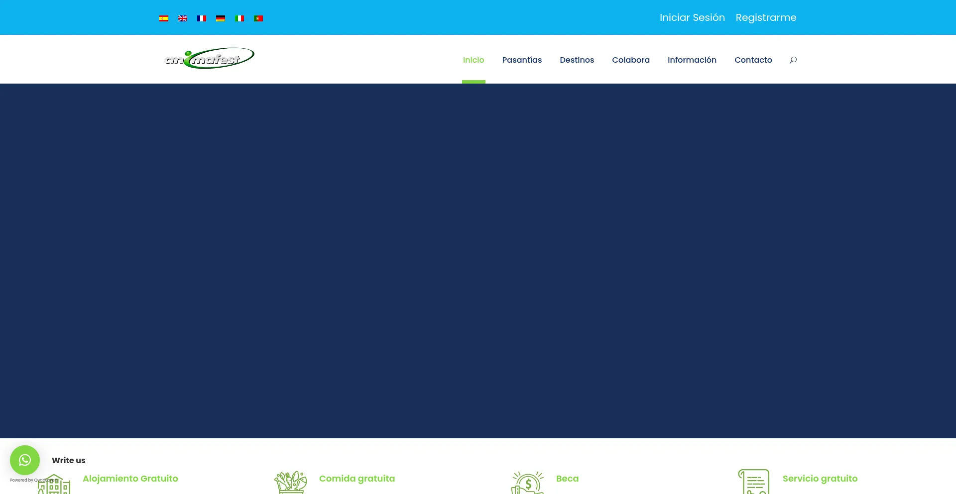 Website screenshot of Animafestexperience.net