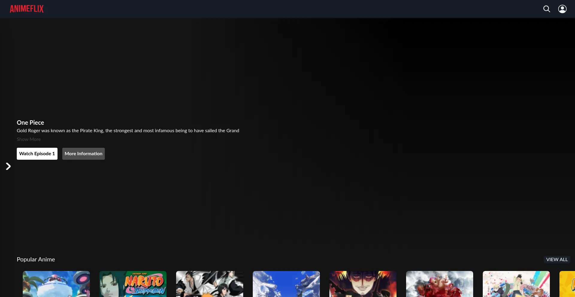Website screenshot of Animeflix.ltd