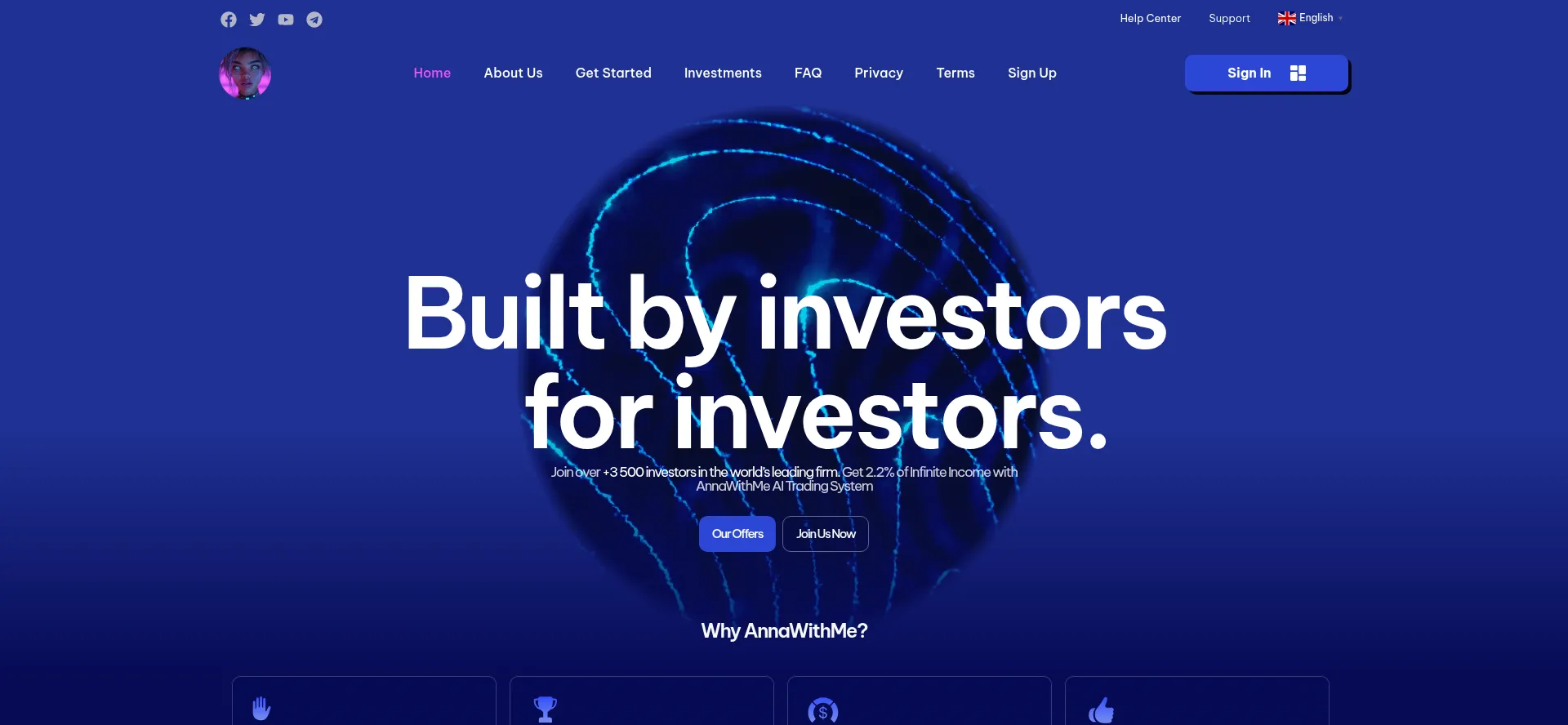 Website screenshot of Annawith.me