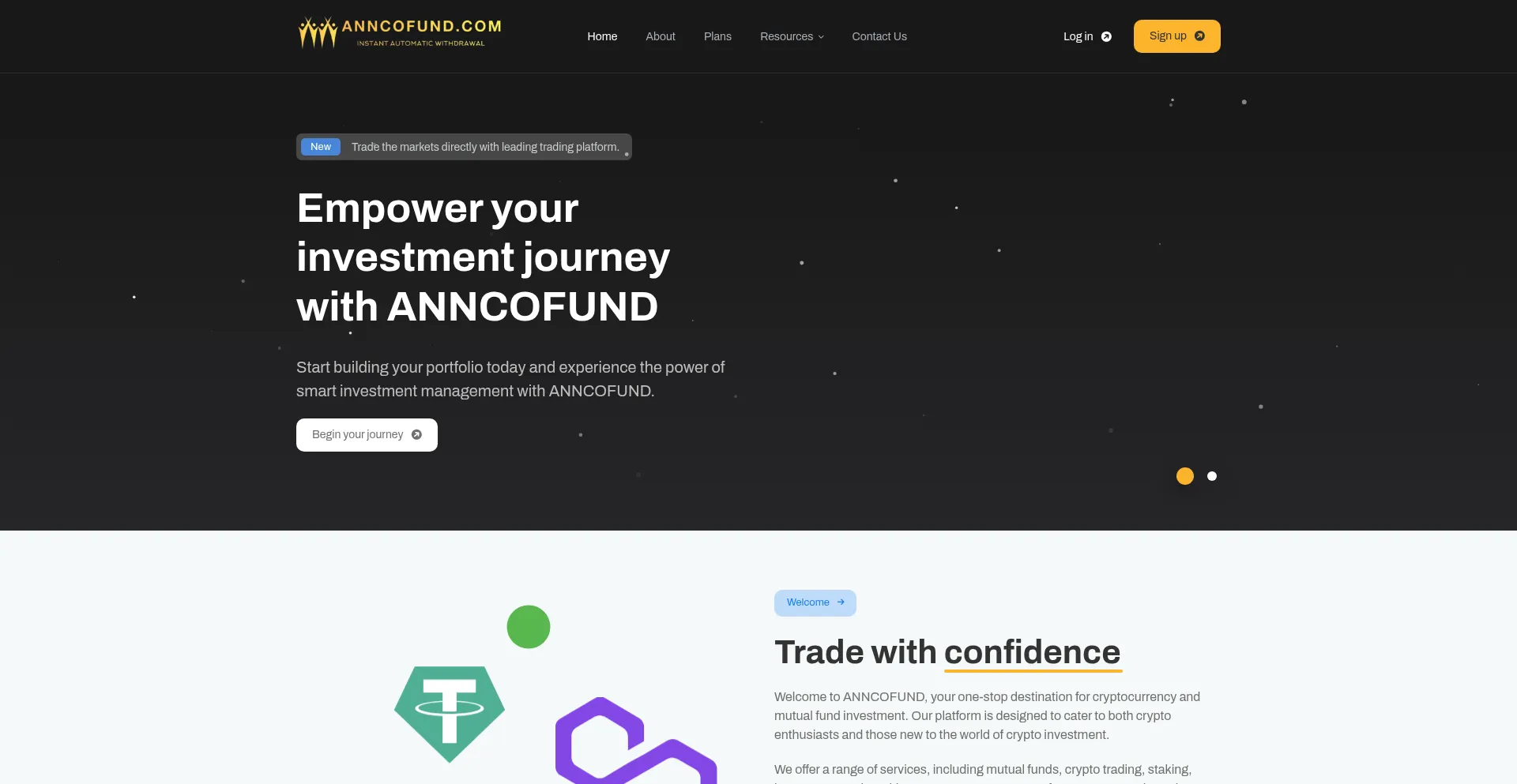 Website screenshot of Anncofund.com