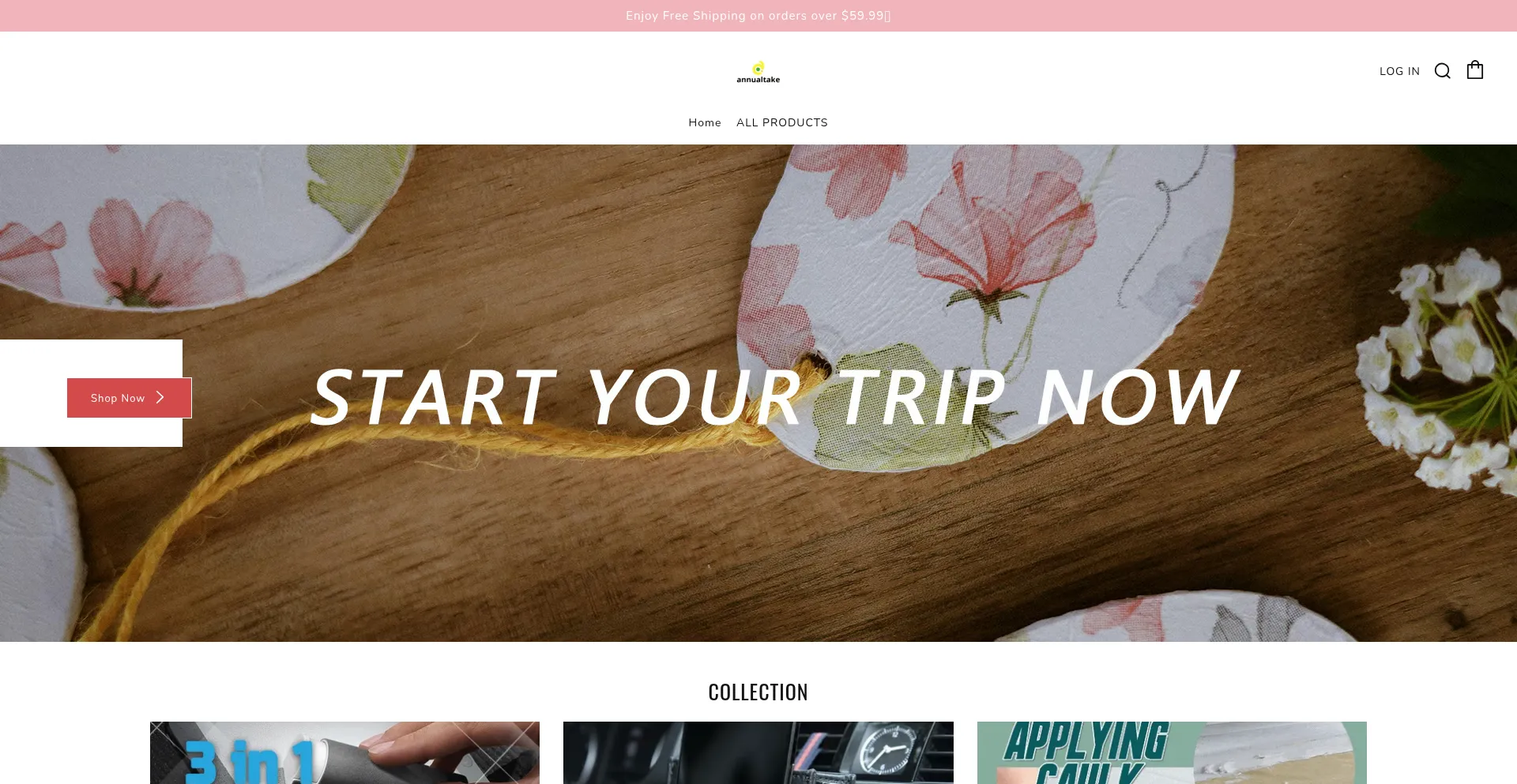 Website screenshot of Annualtake.com