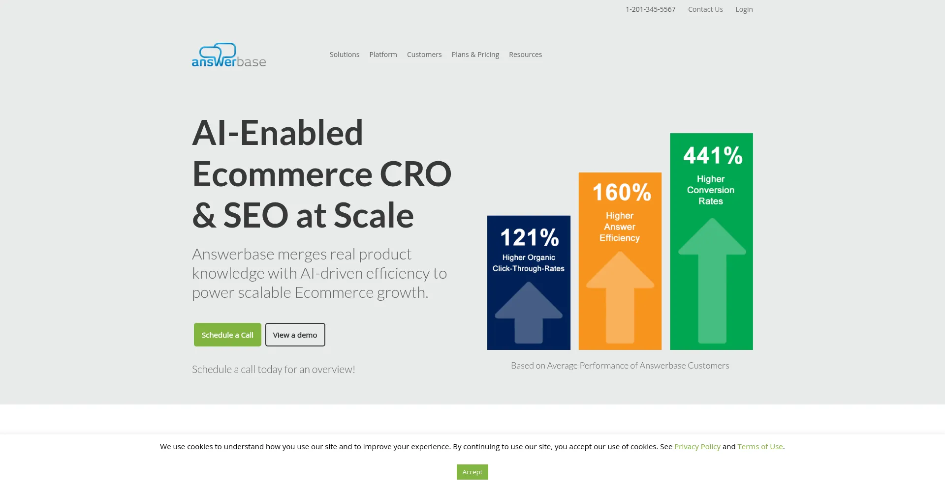Website screenshot of Answerbase.com