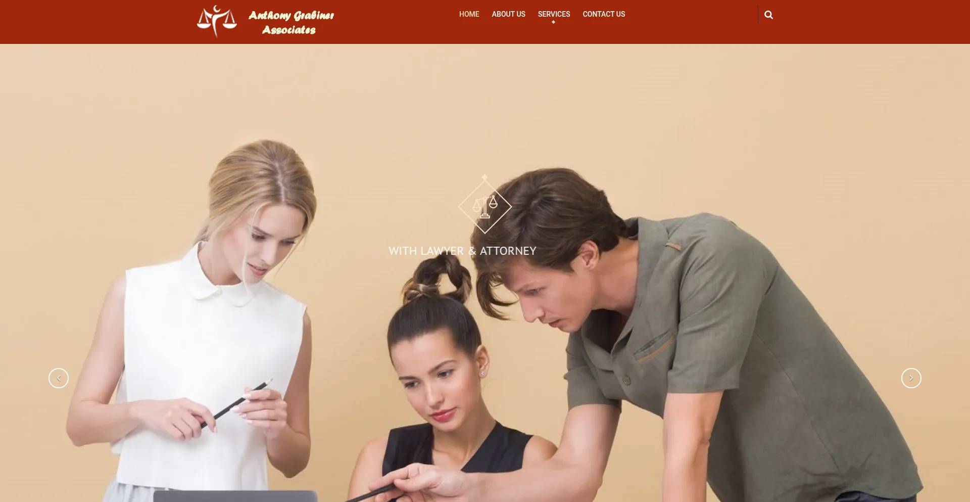 Website screenshot of Anthongrabinerllb.com