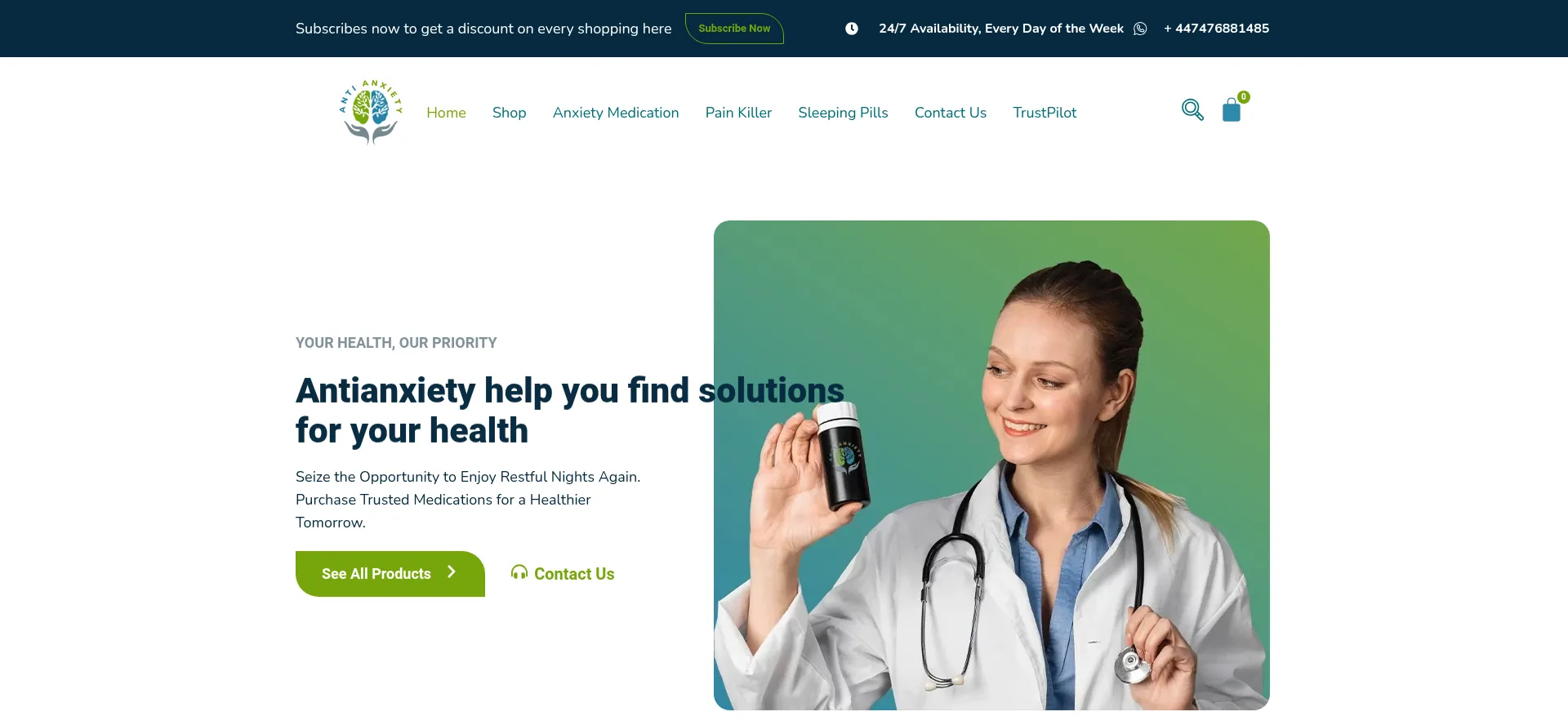 Antianxiety.shop Screenshot