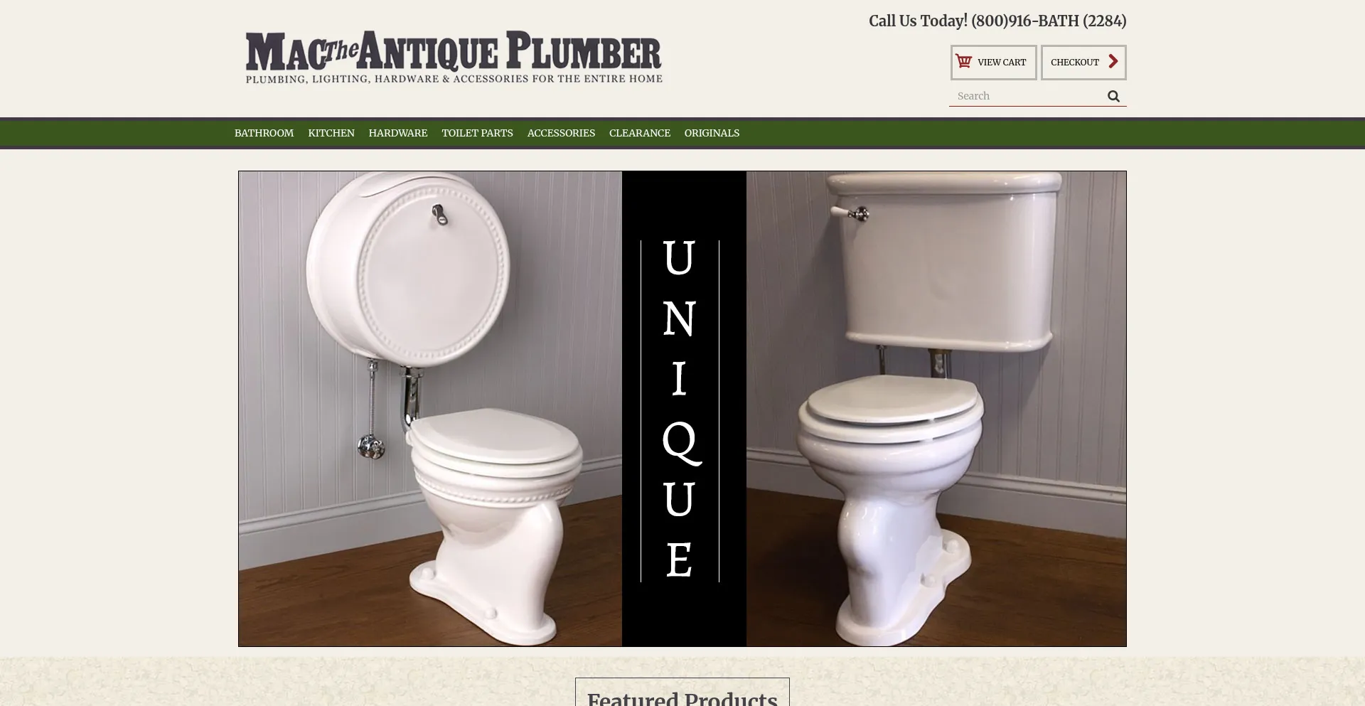 Website screenshot of Antiqueplumber.com