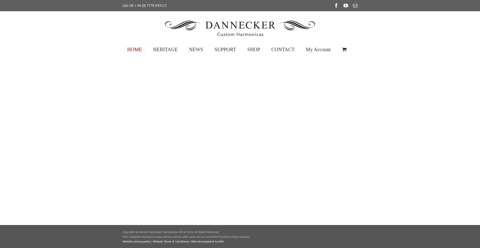 Website screenshot of Antonydannecker.com