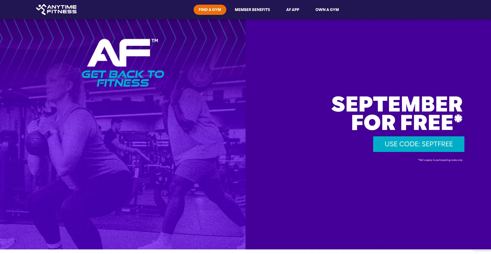 Anytimefitness.co.uk Screenshot