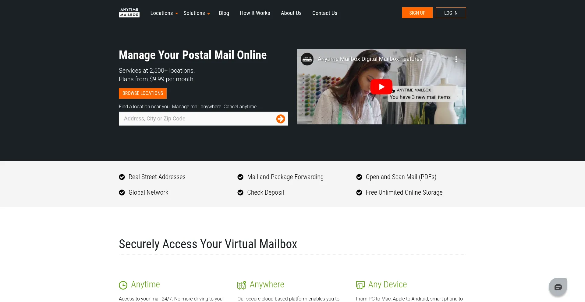 Anytimemailbox.com Screenshot