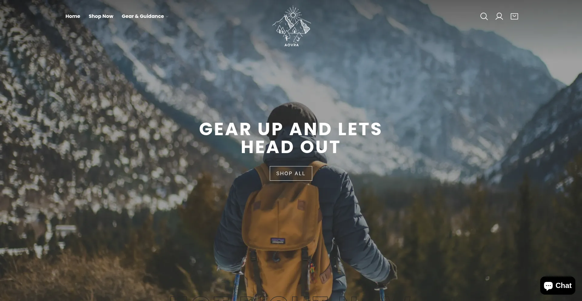 Website screenshot of Aovra.com