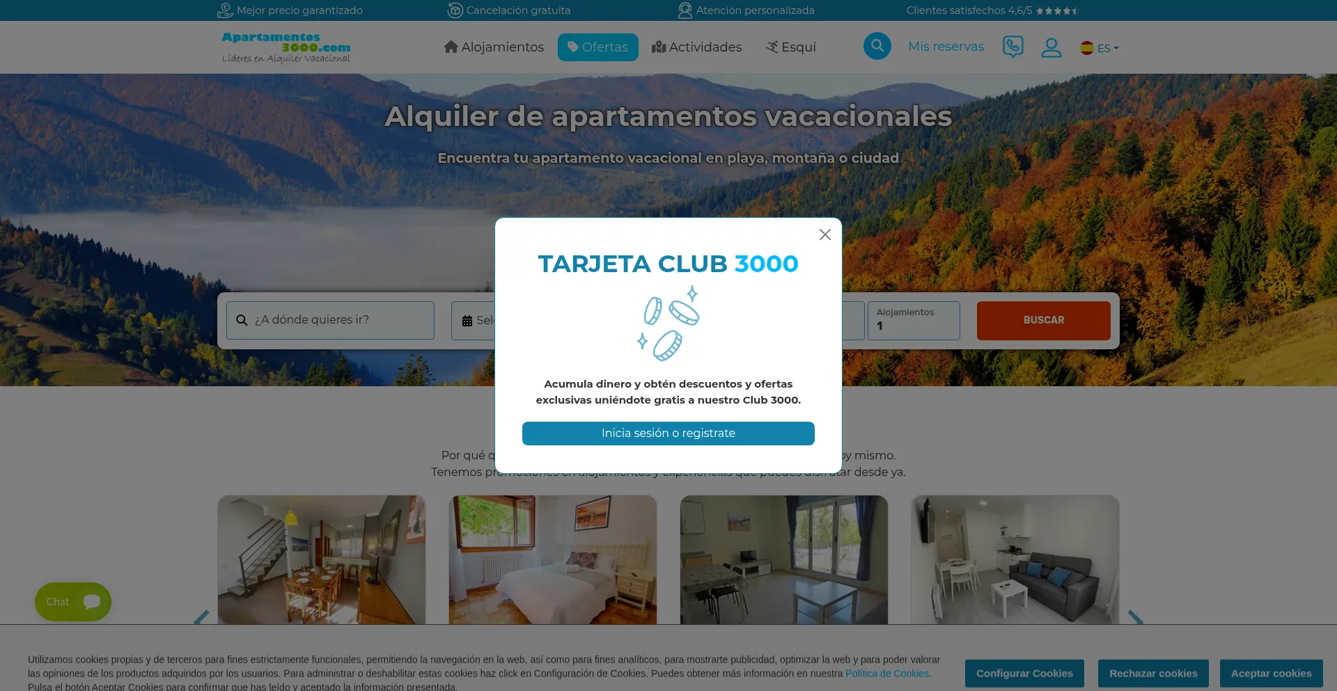 Apartamentos3000.com Screenshot