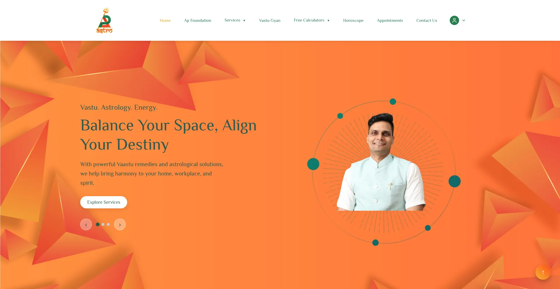 Website screenshot of Apastro.com
