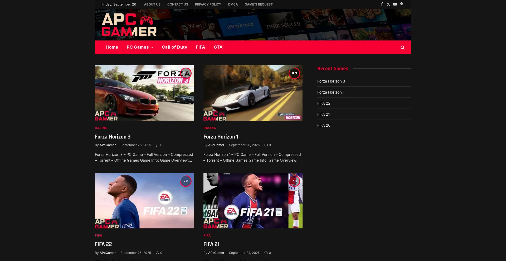 Apcgamer.com Screenshot