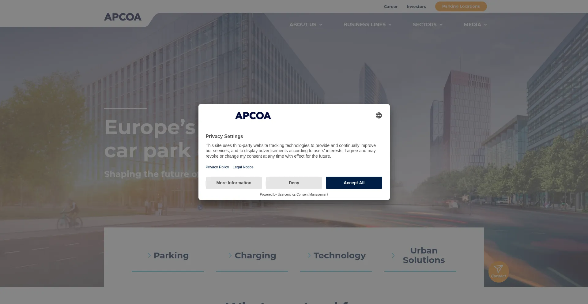Apcoa.com Screenshot