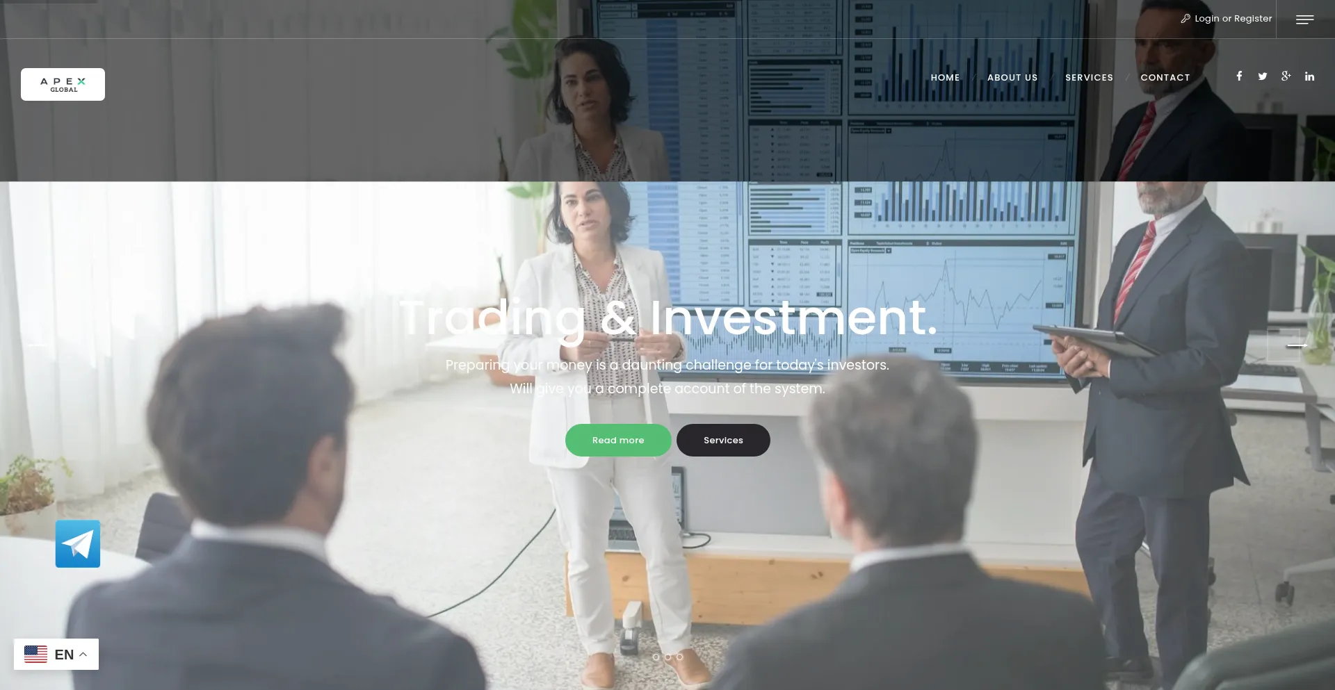 Website screenshot of Apex-globalinc.com