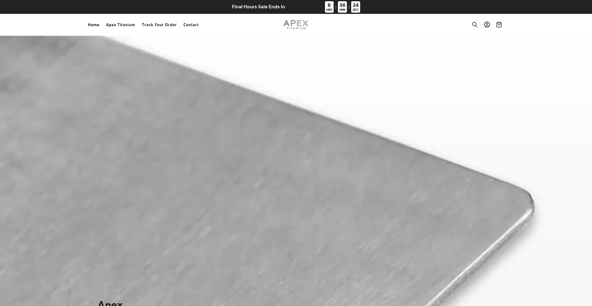 Website screenshot of Apexiqo.com