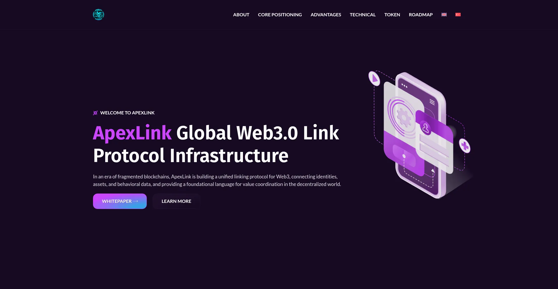 Website screenshot of Apexlink.vip
