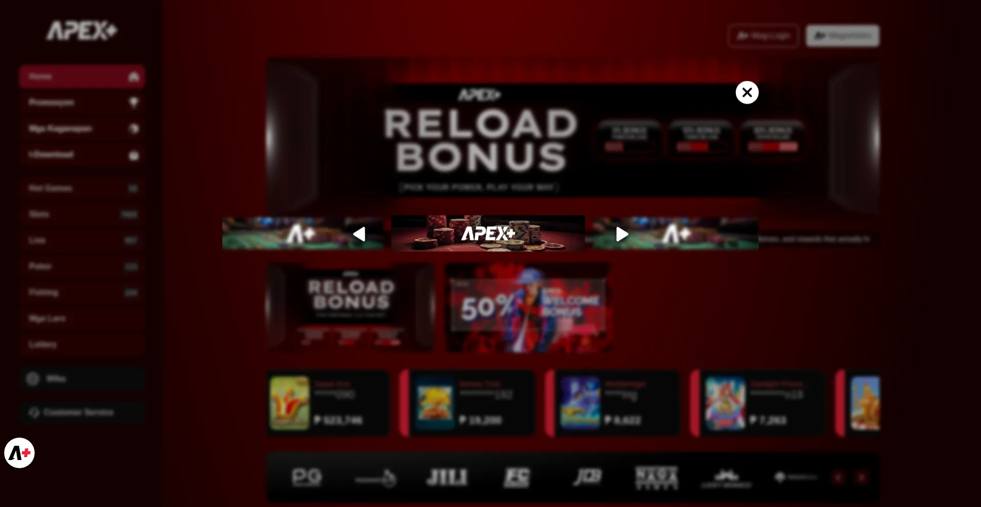 Website screenshot of Apexplus7.com
