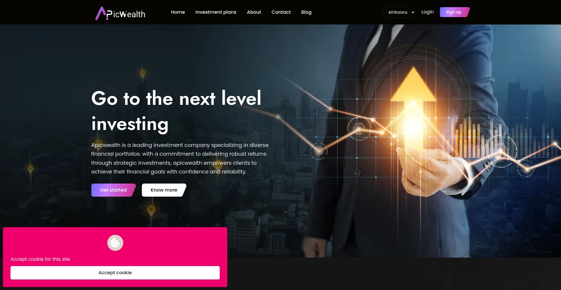 Website screenshot of Apicwealth.com
