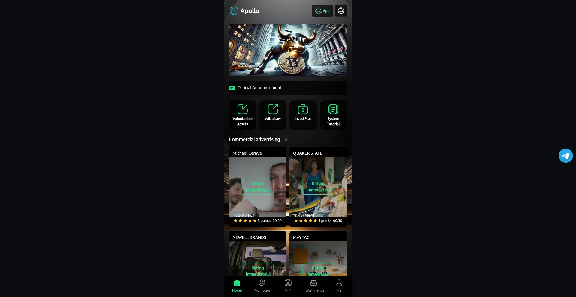 Website screenshot of Apollovip.vip
